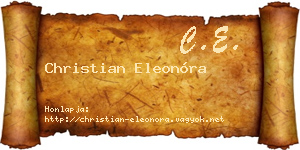 Christian Eleonóra névjegykártya