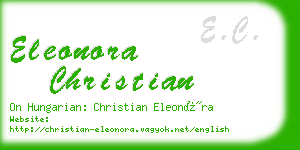 eleonora christian business card
